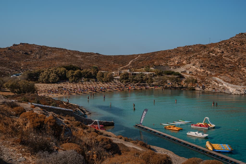 Monastiri - one of the best beach clubs in Paros.