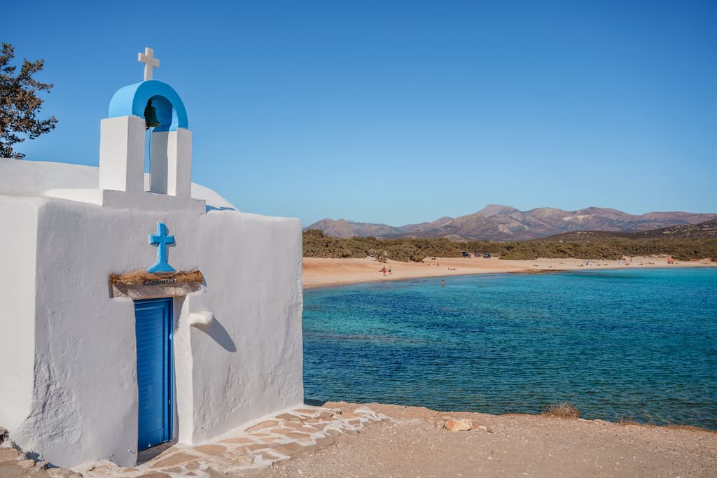Renting a car in Naxos will give you the freedom to visit remote beaches such as Alyko Beach.
