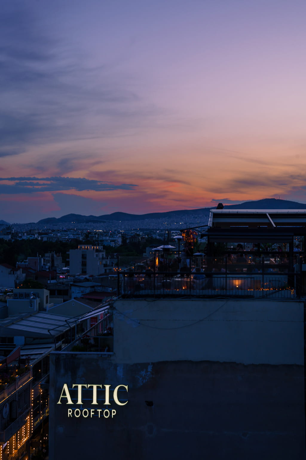 Athens rooftop bar.