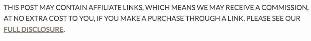 Affiliate Disclosure Box For Renting a Car in Europe 101 Site
