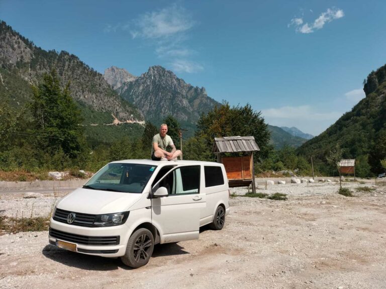 Blogger Robin in Teth, Albania.