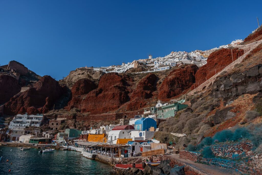 Ammoudi Bay is a must-see on 4 day Santorini itinerary.